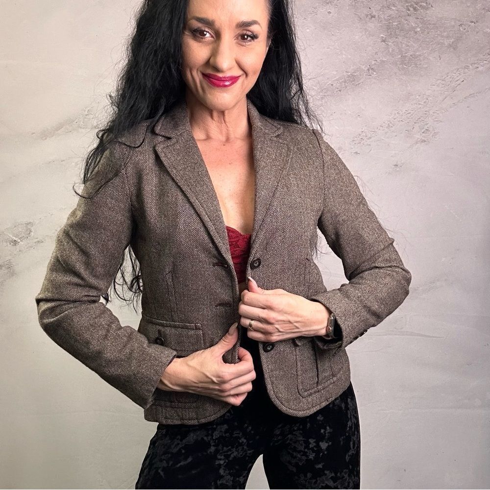 Eddie Bauer lined blazer jacket business attire